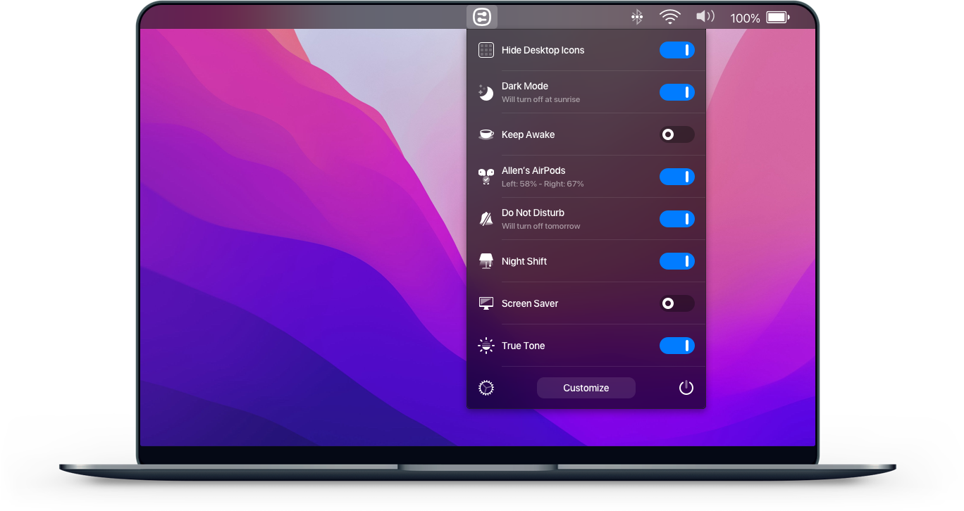 One Switch 1.34.2中文破解版 (系统功能快速开关工具)